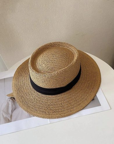 Chapeau de paille ruban